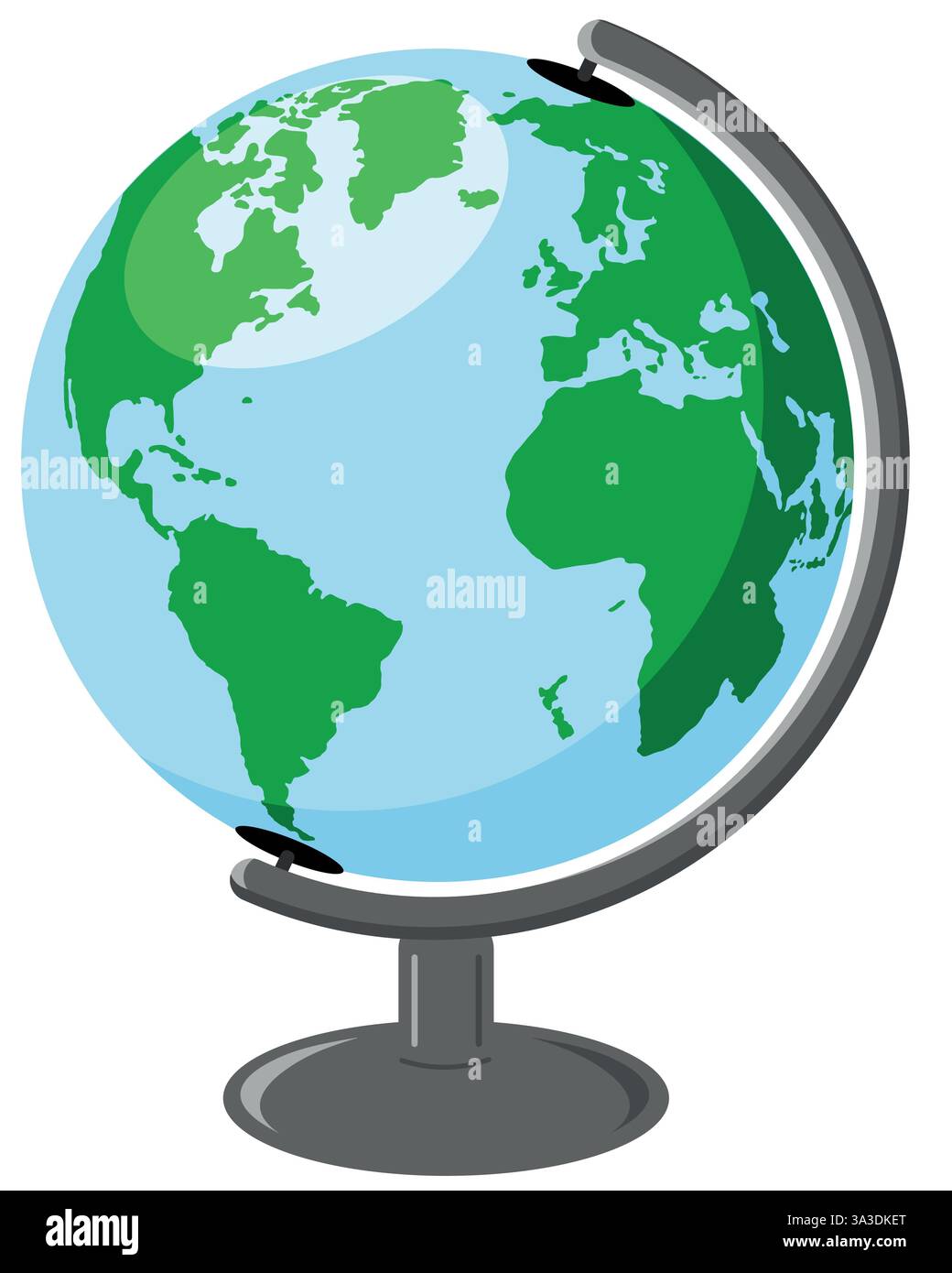 Cartoon Globe Circular World Illustration, Round Planet Design Element Stock Vektor