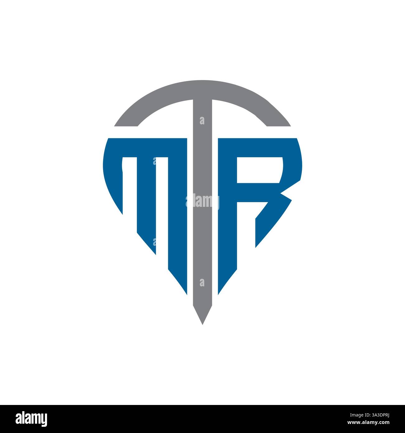 MTR einzigartiges modernes flaches abstraktes geometrisches Initialen Vektor-Letter-Logo-Design. MTR-Monogramm-Logo. Stock Vektor