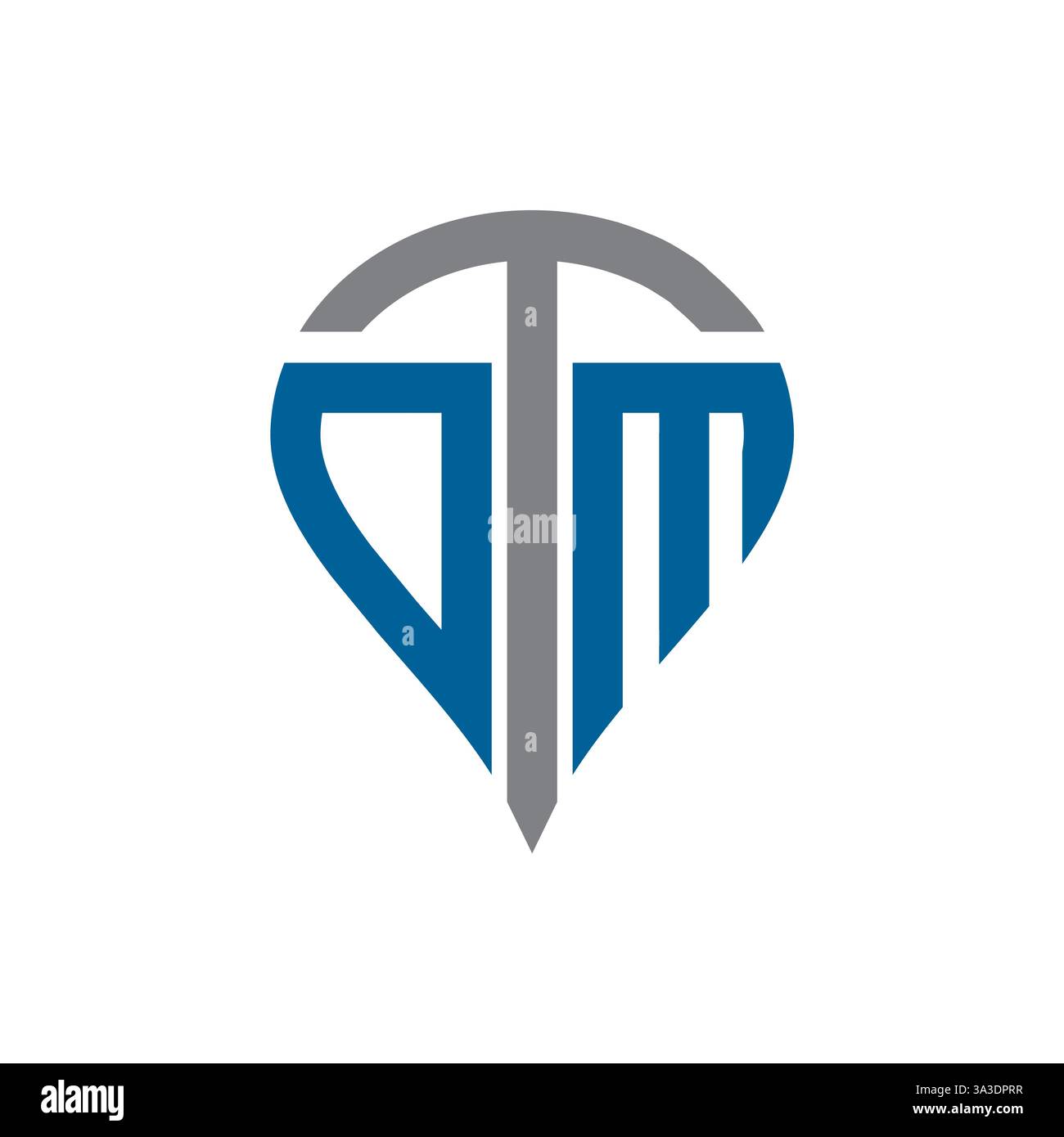 OTM einzigartiges modernes flaches abstraktes geometrisches Initialen Vektor-Letter-Logo-Design. OTM-Monogramm-Logo. Stock Vektor