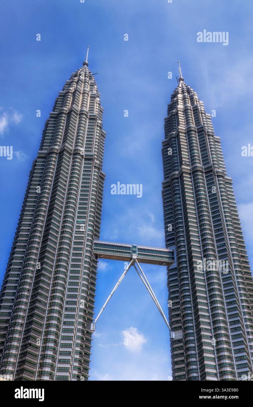 Spitzen der Hochhäuser in Kuala Lumpur, Malaysia. Stockfoto