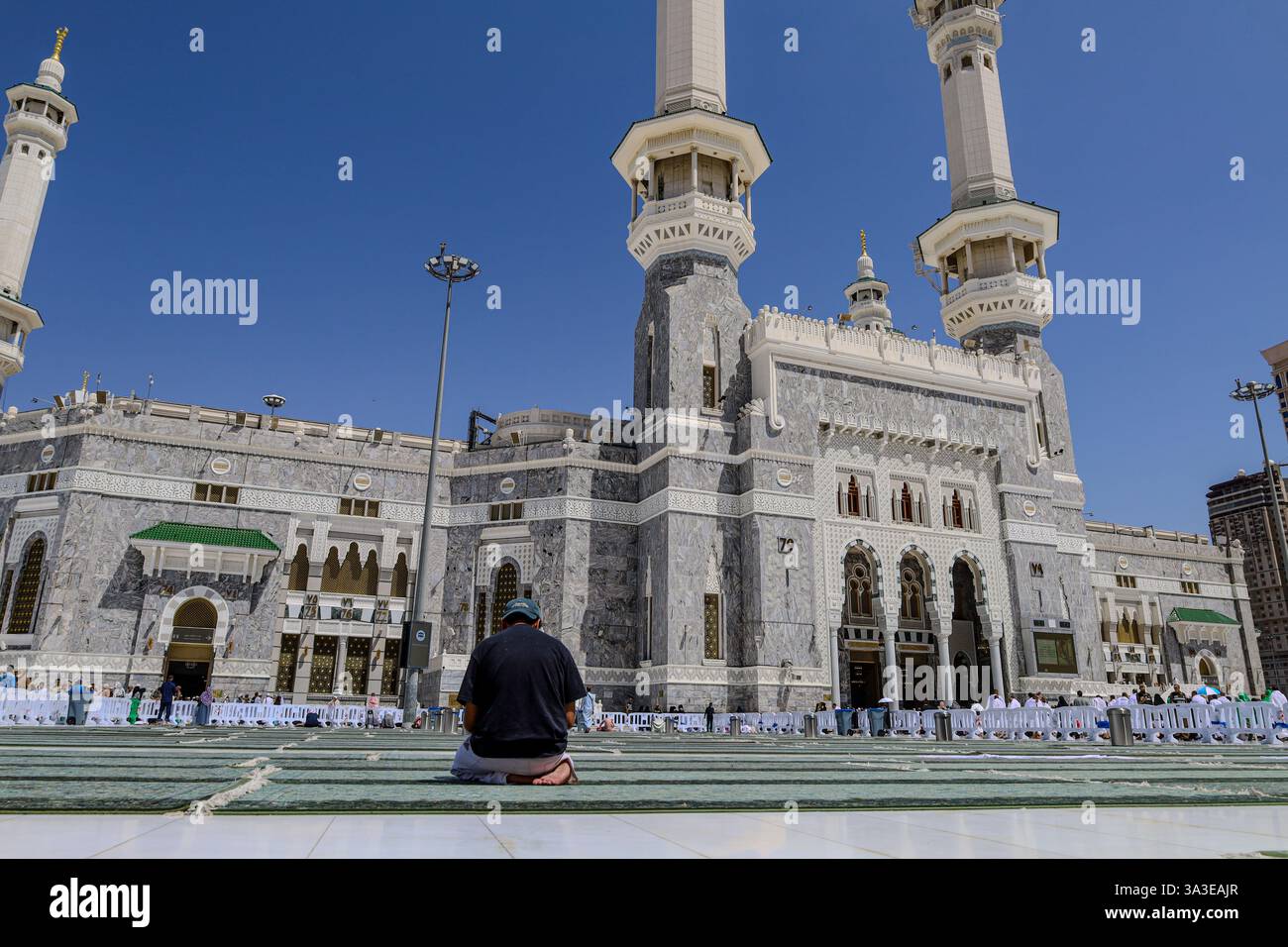 Mekka Saudi - Arabien 12 . März 2025 , muslimische Gebete mit Hadsch und Umra . Al-Haram-Moschee Stockfoto
