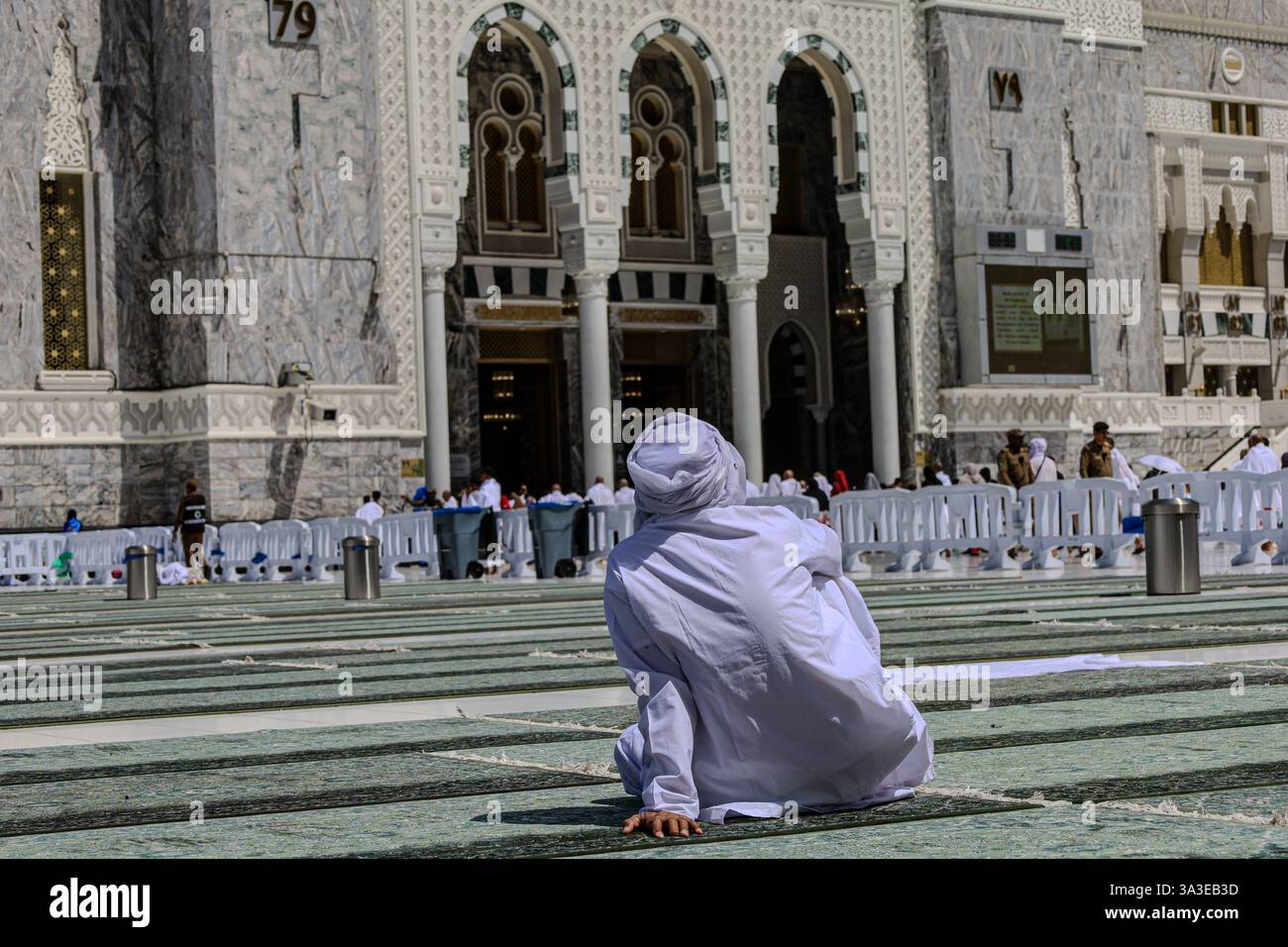 Mekka Saudi - Arabien 12 . März 2025 , muslimische Gebete mit Hadsch und Umra . Al-Haram-Moschee Stockfoto