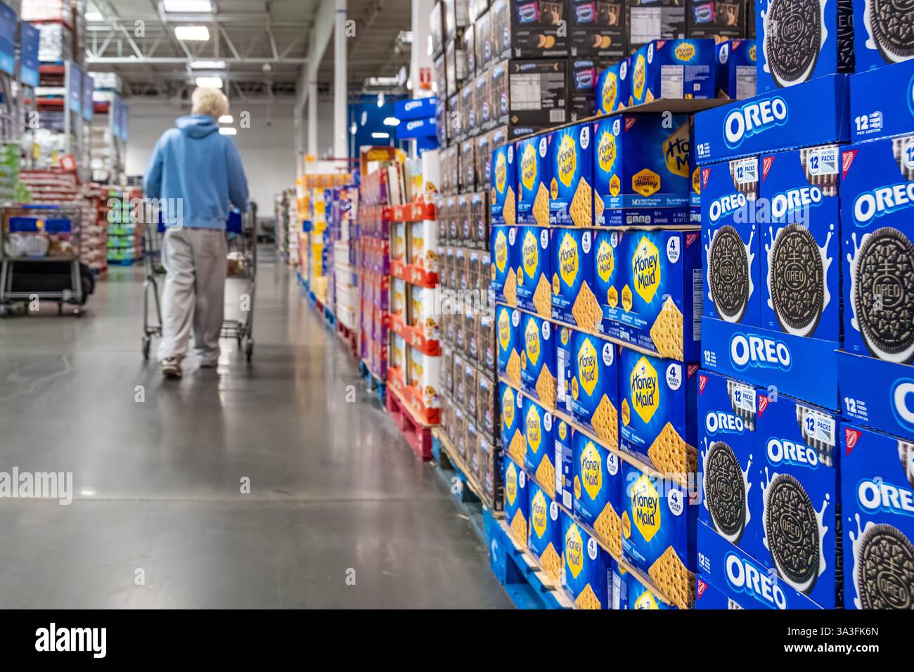 Sam's Club Mitgliedschaft Lagerhaus Shopper in Snellville, Georgia. (USA) Stockfoto