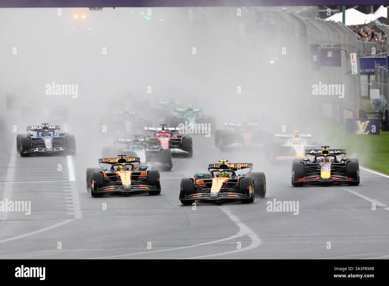 Albert Park, Australien, 16. März 2025. Das Rennen startet während des Formel 1 Louis Vuitton Australian Grand Prix 2025 auf dem Melbourne Grand Prix Circuit am 16. März 2025 in Albert Park, Australien. Quelle: Dave Hewison/Speed Media/Alamy Live News Stockfoto