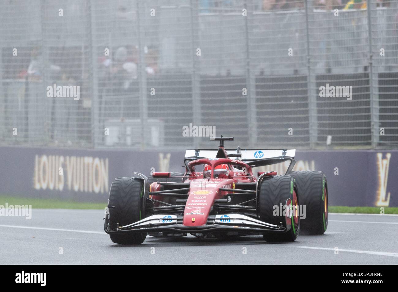 Albert Park, Australien, 16. März 2025. Charles Leclerc (MON) fuhr für die Scuderia Ferrari während des Formel 1 Louis Vuitton Australian Grand Prix 2025 auf dem Melbourne Grand Prix Circuit am 16. März 2025 in Albert Park, Australien. Quelle: Dave Hewison/Speed Media/Alamy Live News Stockfoto