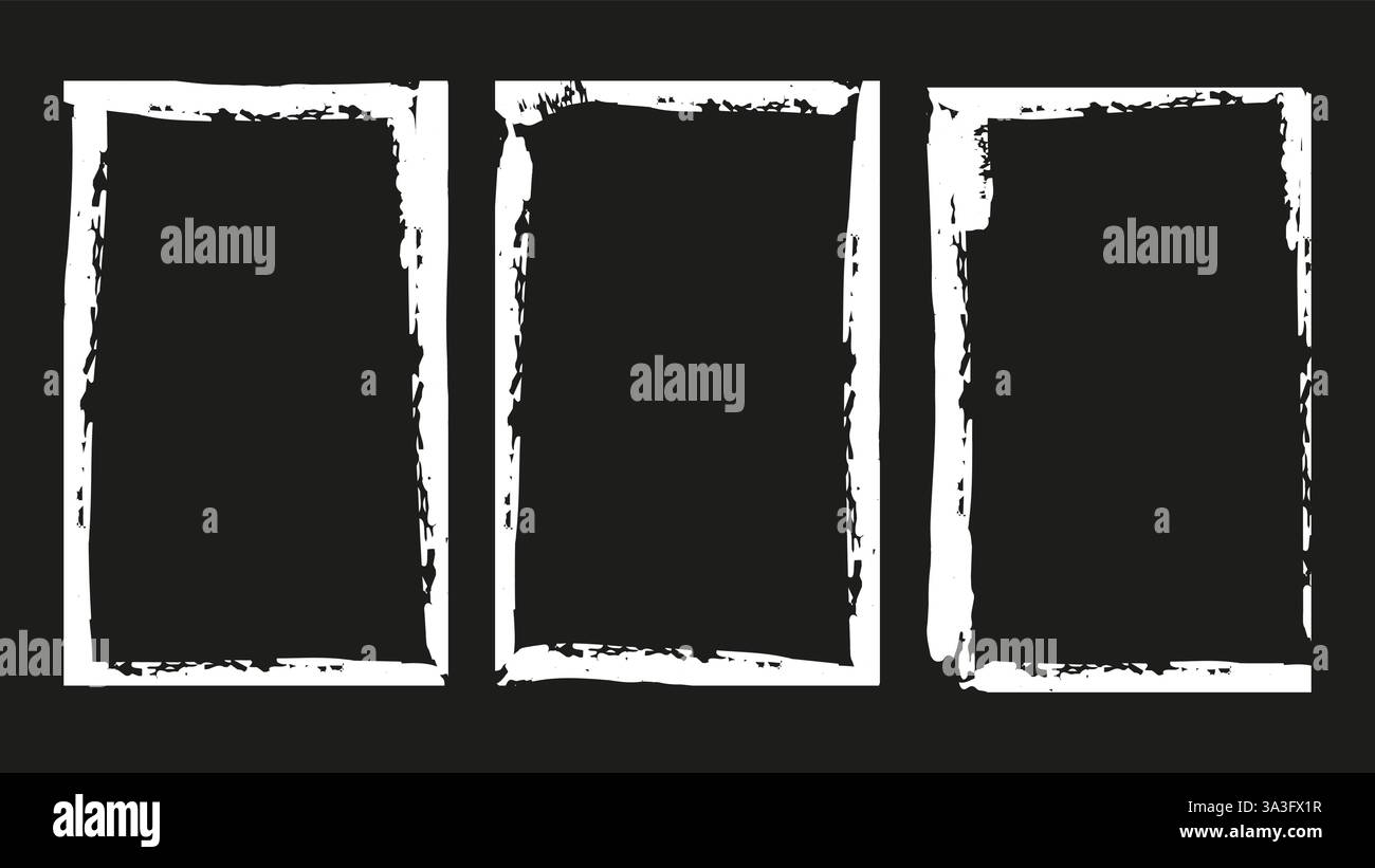 Frame Photo Grunge Textur Overlay Effekt eingestellt. Design für Social Media Flyer Poster Siebdruckkartenhintergrund. Vektorabbildung. Stock Vektor Frame Photo Grunge Textur Overlay Effekt eingestellt. Design für Social Media Flyer Poster Siebdruckkartenhintergrund. Vektorabbildung. Stock Vektor