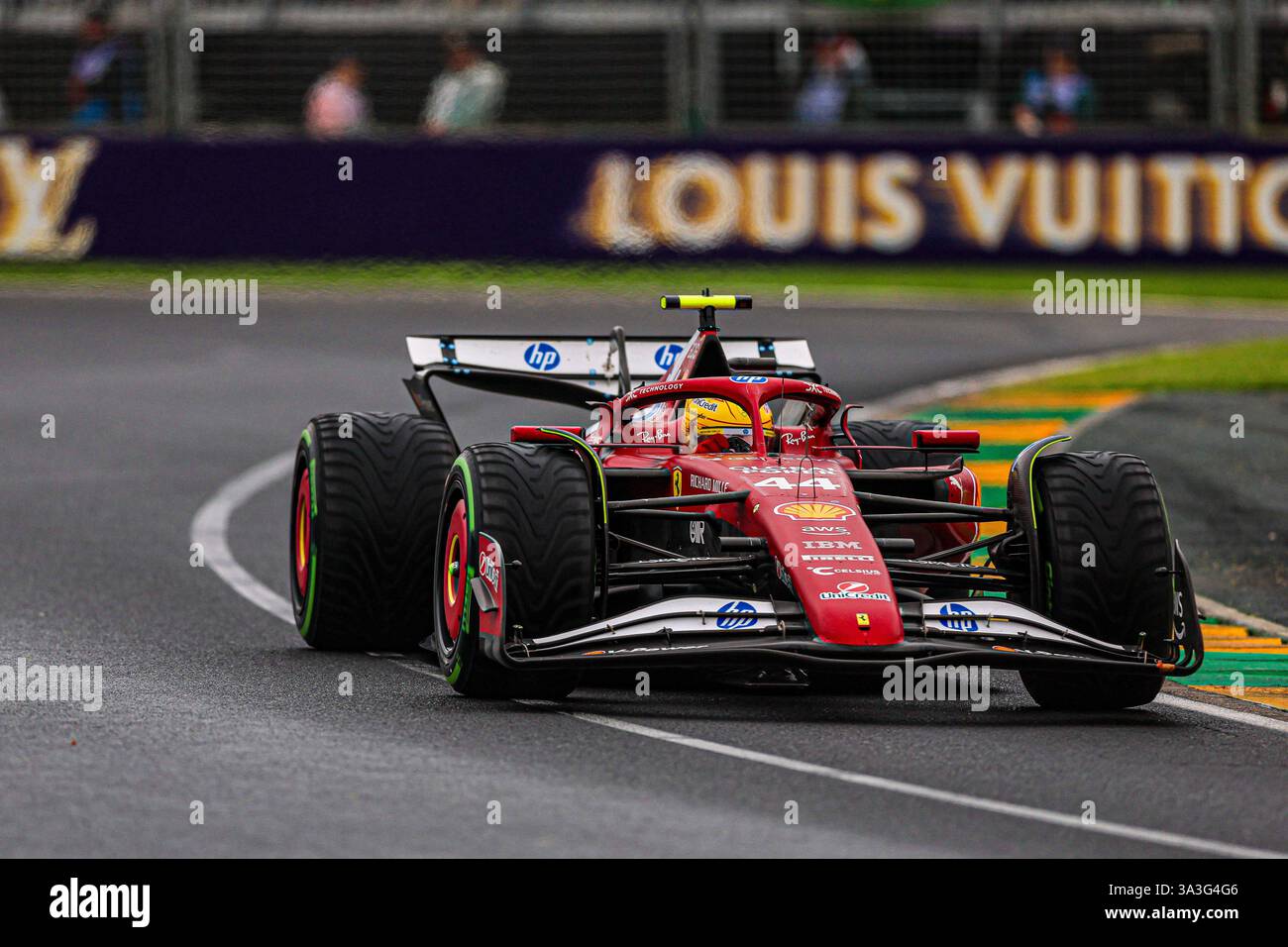 Melbourne, Australien. März 2025. Lewis Hamilton (GBR) - Scuderia Ferrari - Ferrari SF-25 - Ferrari während des Formel-1-Rennens Louis Vuitton Australian Grand Prix 2025; Albert Park, Melbourne, Australien, 14. Bis 16. März 2025 Credit: Alessio de Marco/Alamy Live News Stockfoto