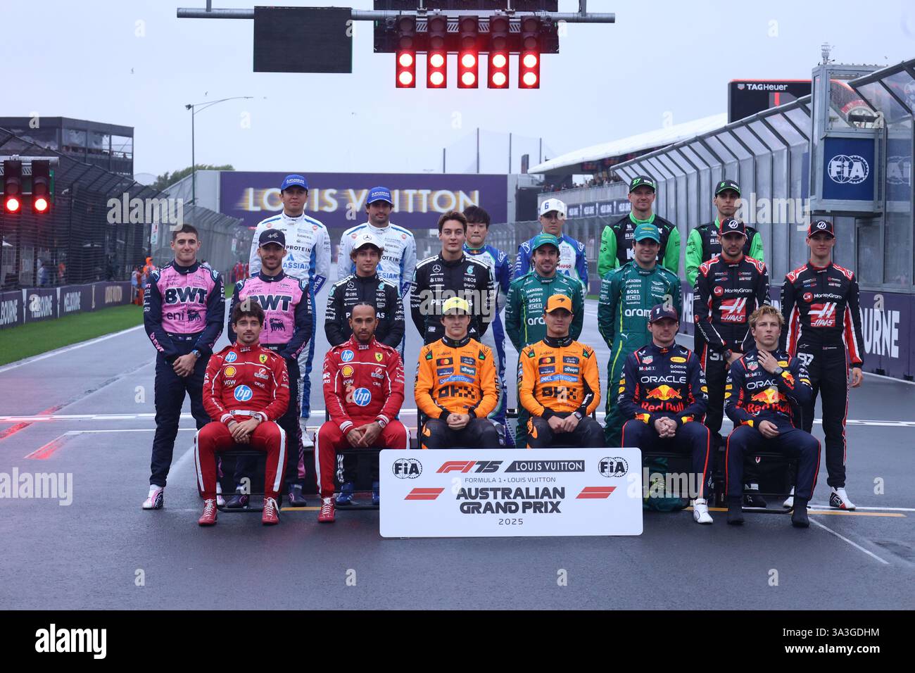 Melbourne, Australien. März 2025. Fahrer-Fotosession - Klasse 2025 Beginn der Saison mit Formel 1 Louis Vuitton Australian Grand Prix 2025; Albert Park, Melbourne, Australien, 14. Bis 16. März 2025 Credit: Alessio de Marco/Alamy Live News Stockfoto