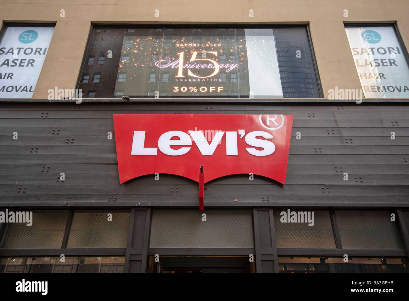 Levi's Bekleidungsgeschäft in Manhattan, New York City, USA Stockfoto