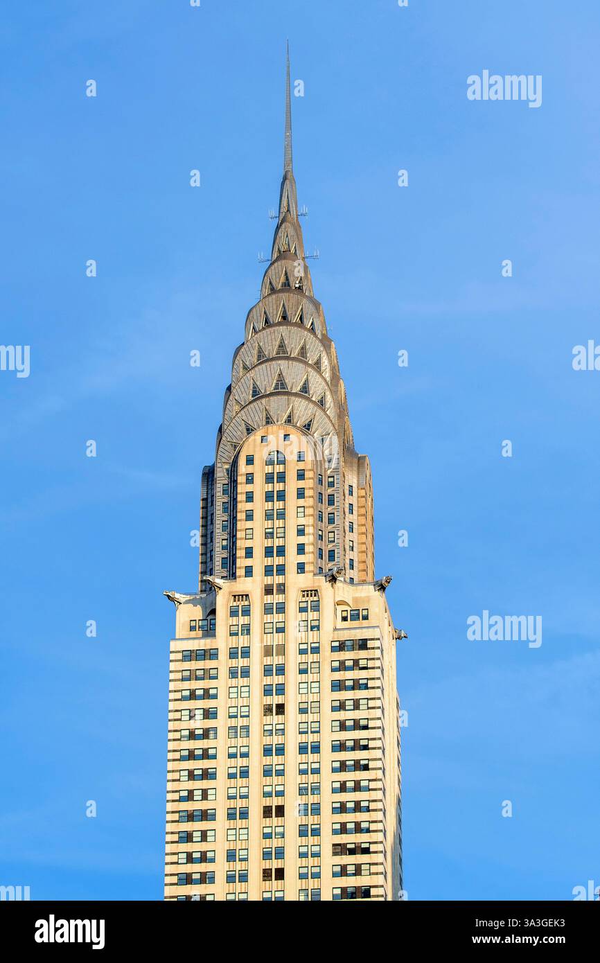 Top of the Chrysler Building (erbaut 1929 -1930 vom Architekten William Van Alen), Manhattan, New York City, USA Stockfoto