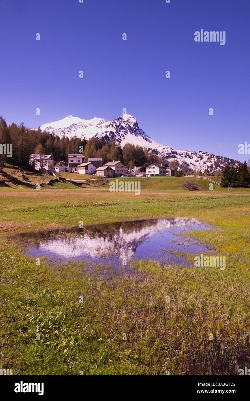 Oberes Engadintal, Schweiz Stockfoto