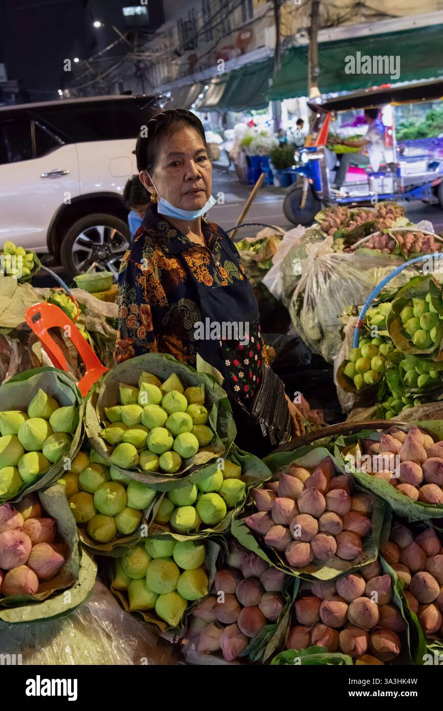 Blumenmarkt, Bangkok, Thailand, Asien Stockfoto