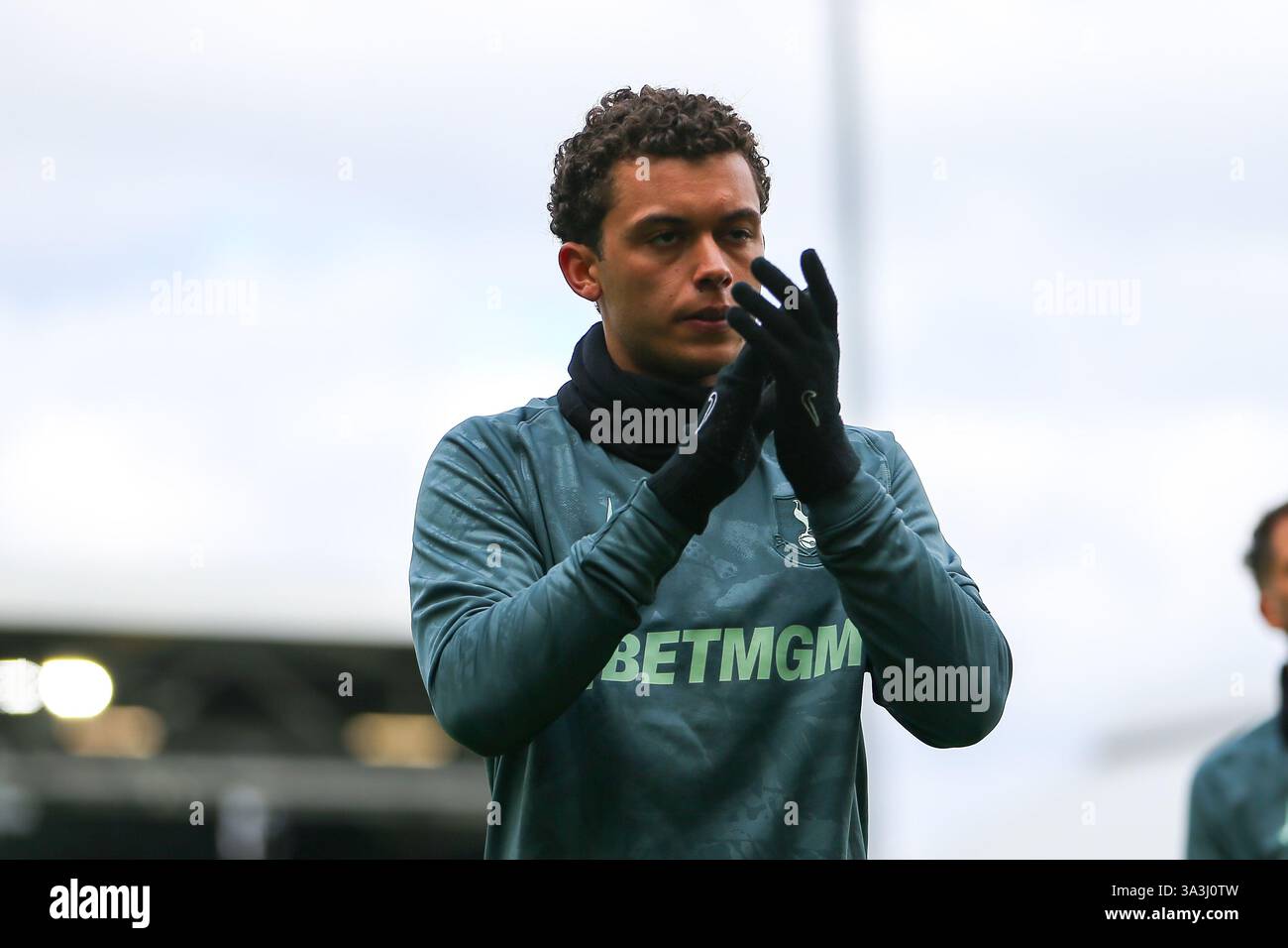 London, Großbritannien. März 2025. Brennan Johnson von Tottenham Hotspur während des Spiels Fulham FC gegen Tottenham Hotspur FC English Premier League im Craven Cottage, London, England, Großbritannien am 16. März 2025 Credit: Katie Chan/Every Second Media Credit: Every Second Media/Alamy Live News Stockfoto