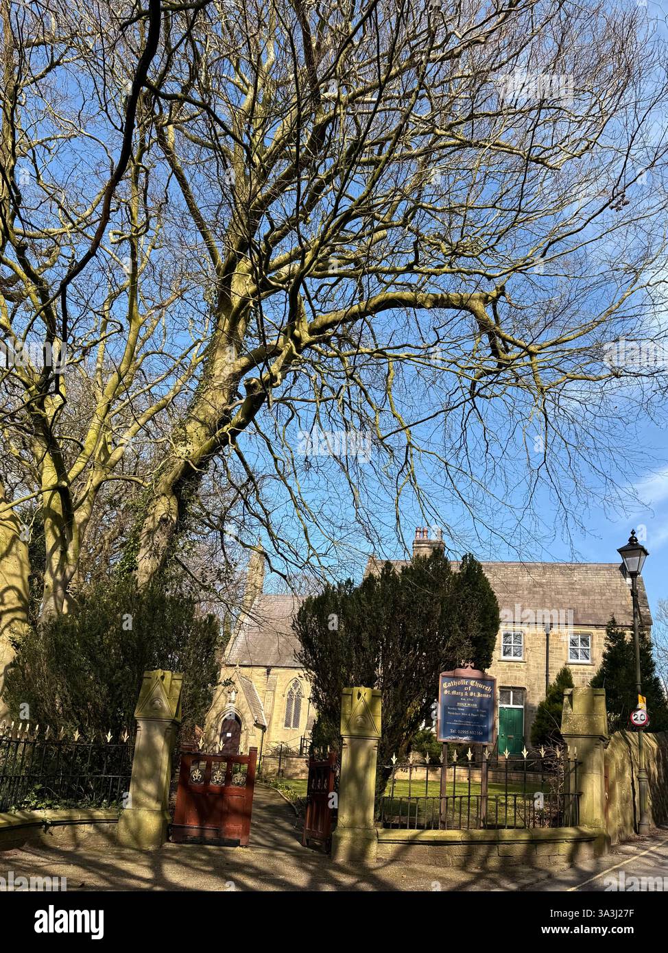 Katholische Kirche St. Mary und St. James in Scorton Village, Lancashire Stockfoto