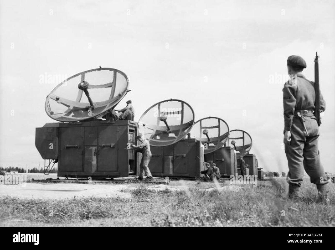 wwii Radar Deutsch . FuMG 64 wurde 1945 von den britischen Truppen gefangen genommen. Stockfoto