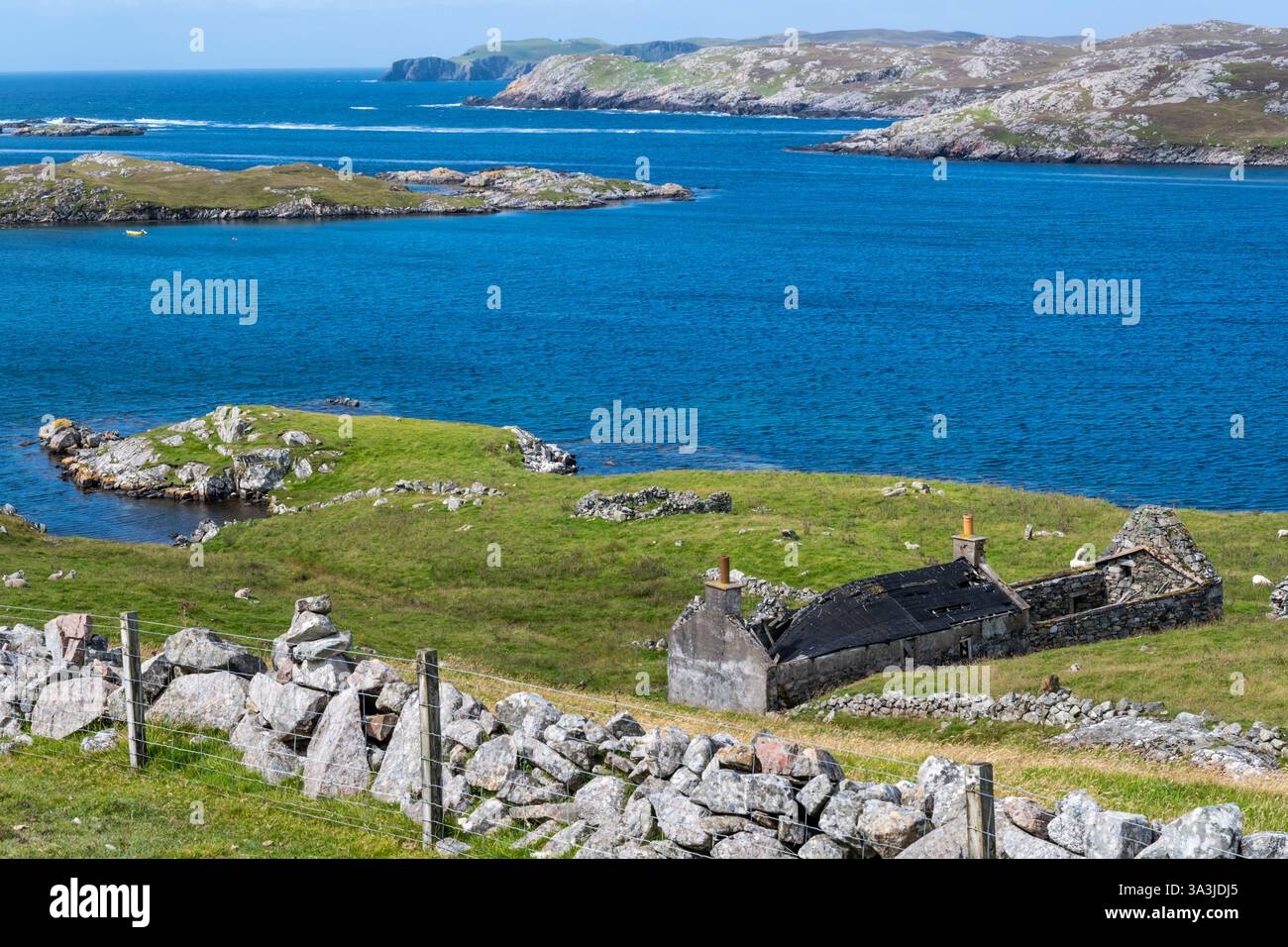 Gunnister Voe, Shetland. Stockfoto