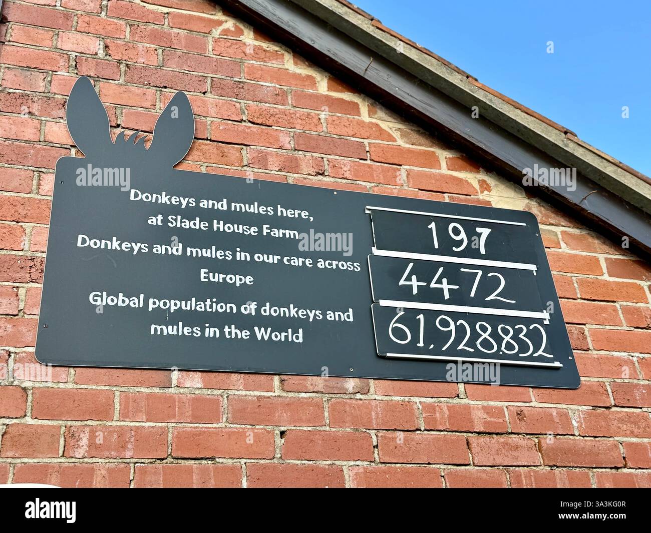 Das Werk von Slade House Work und dem Donkey Sanctuary, Sidmouth, Devon - Smartphone-aufgenommenes Stockfoto