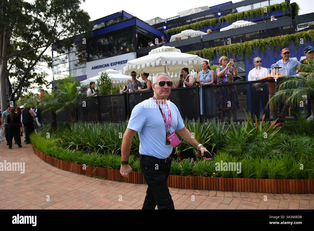 Michael Sydney Mick Doohan, ehemaliger australischer Grand Prix Motorradweltmeister, gewann fünf aufeinander folgende 500 ccm Weltmeisterschaften. Stockfoto