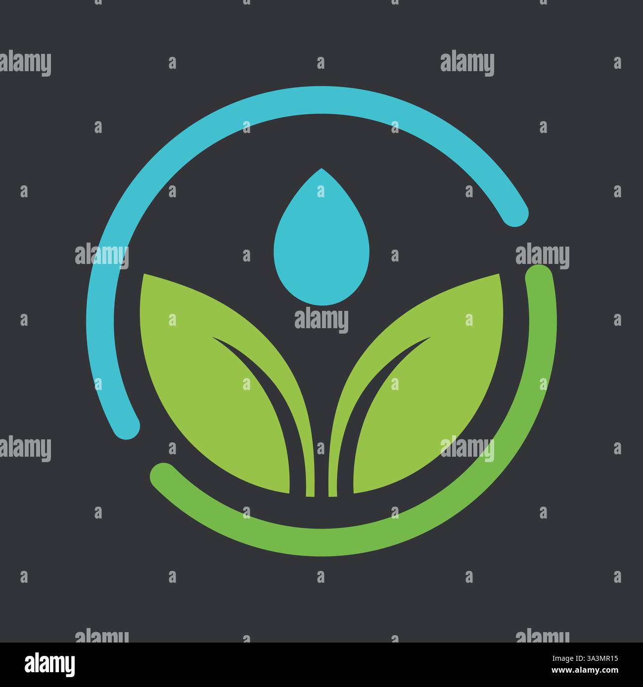 Logo Design Farm, Landwirtschaft, Natur, Landschaft, Sprossen, Design-Symbol des Pflanzenlogos, kreative Idee des Vektorsymbols Stock Vektor