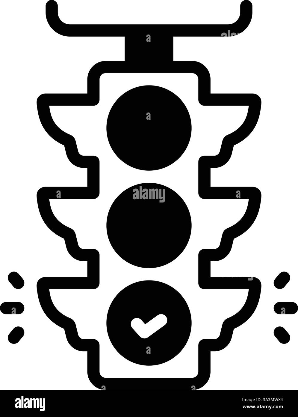 Symbol für grünes Licht, Bremslichter Stock Vektor