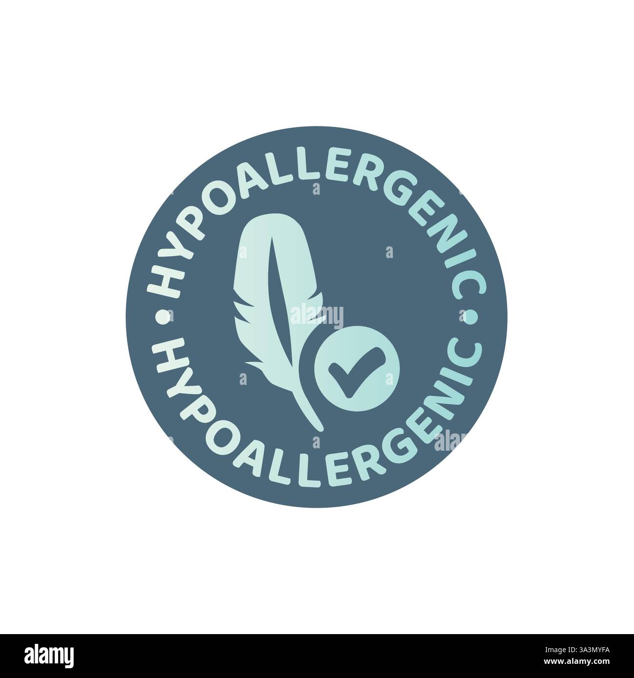 Hypoallergenes Vektorlabel. Aufkleber für Material, Kosmetik oder Hautpflege. Stock Vektor