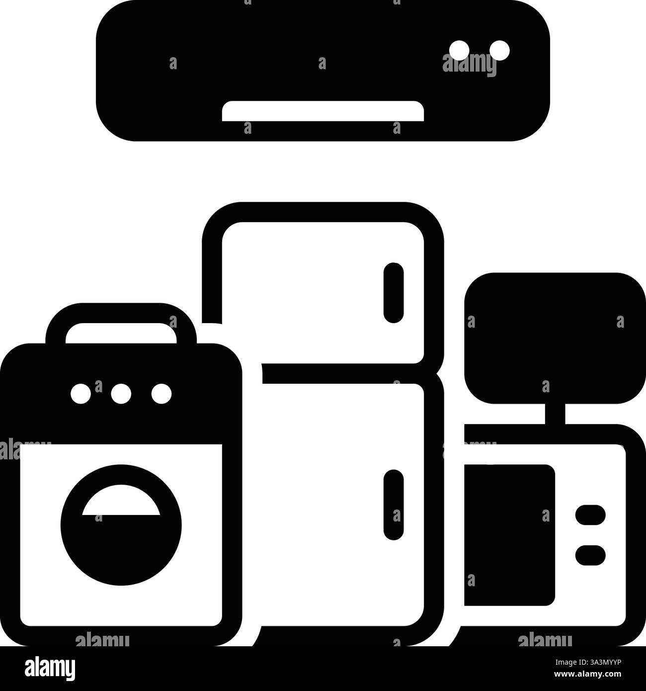 Symbol für Haushaltsgerät, Gerät Stock Vektor