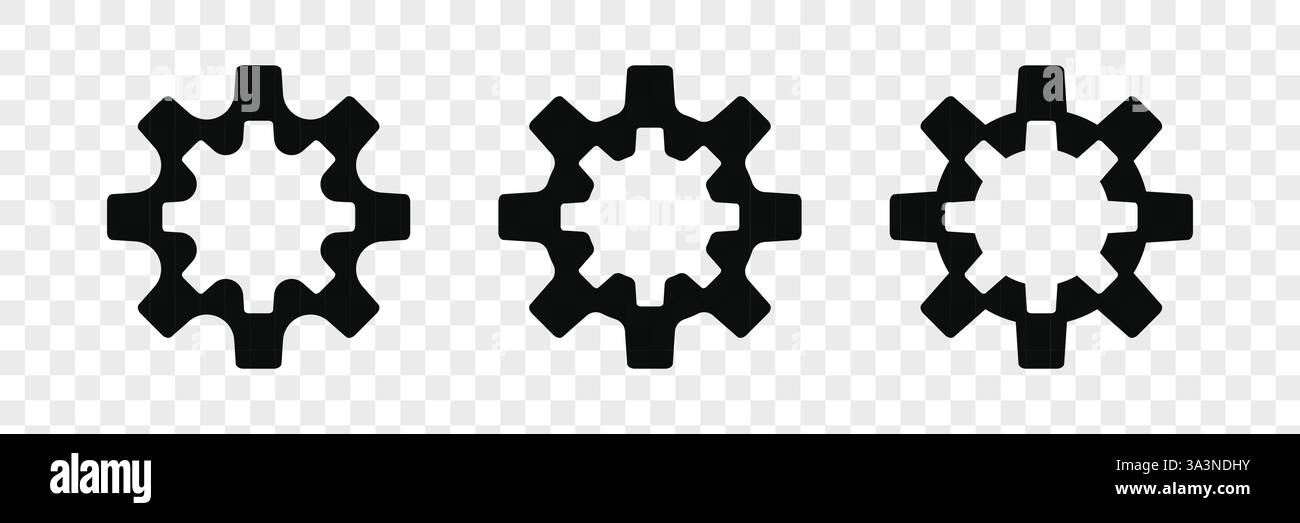 Zahnradeinstellung Symbol Zahnrad Zahnrad Symbol Technik Industrie Maschine Mechanische Industrie Werkzeug Maschinen Grafik Vektor Illustration Form Stock Vektor