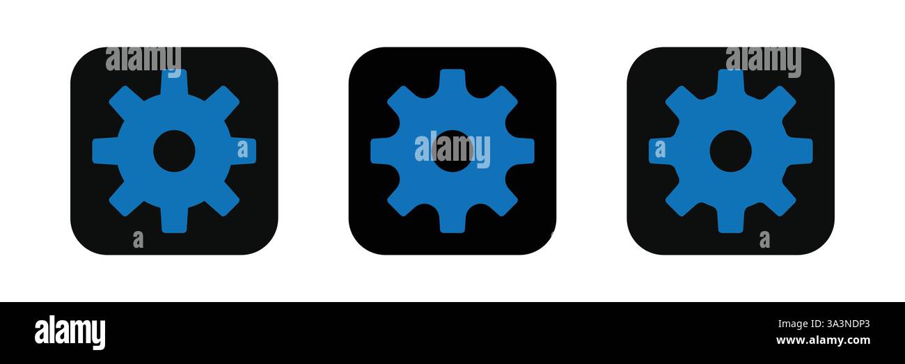 Zahnradeinstellung Symbol Zahnrad Zahnrad Symbol Technik Industrie Maschine Mechanische Industrie Werkzeug Maschinen Grafik Vektor Illustration Form Stock Vektor