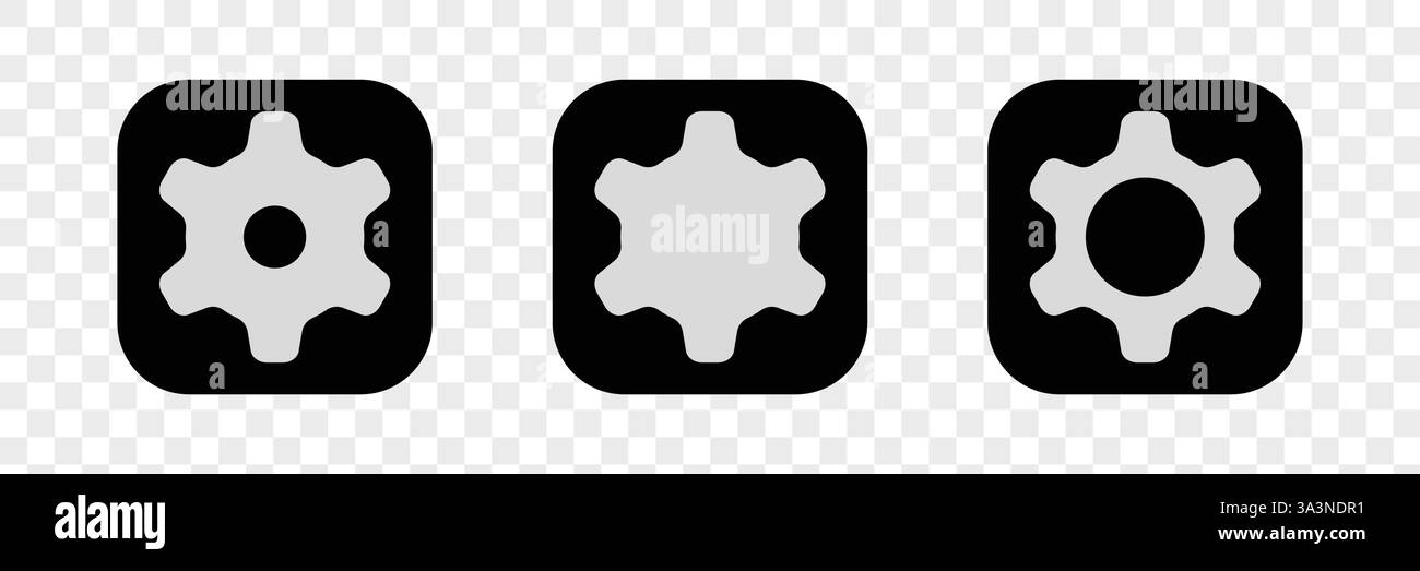 Symbol für Zahnradeinstellung Vektorzeichen Stock Vektor