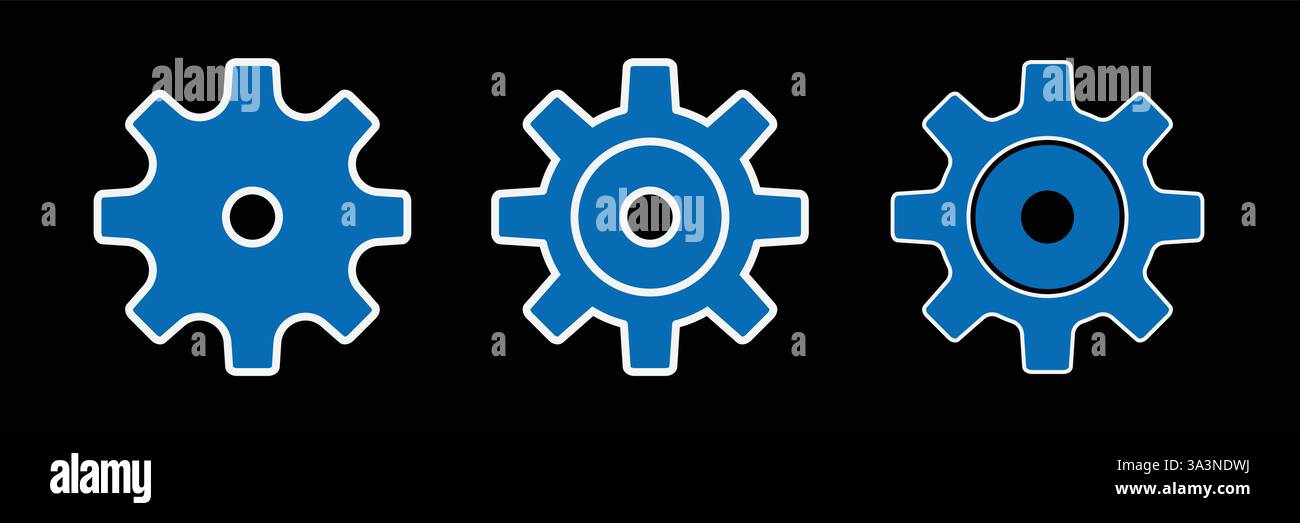 Symbol für Zahnradeinstellung Vektorzeichen Stock Vektor