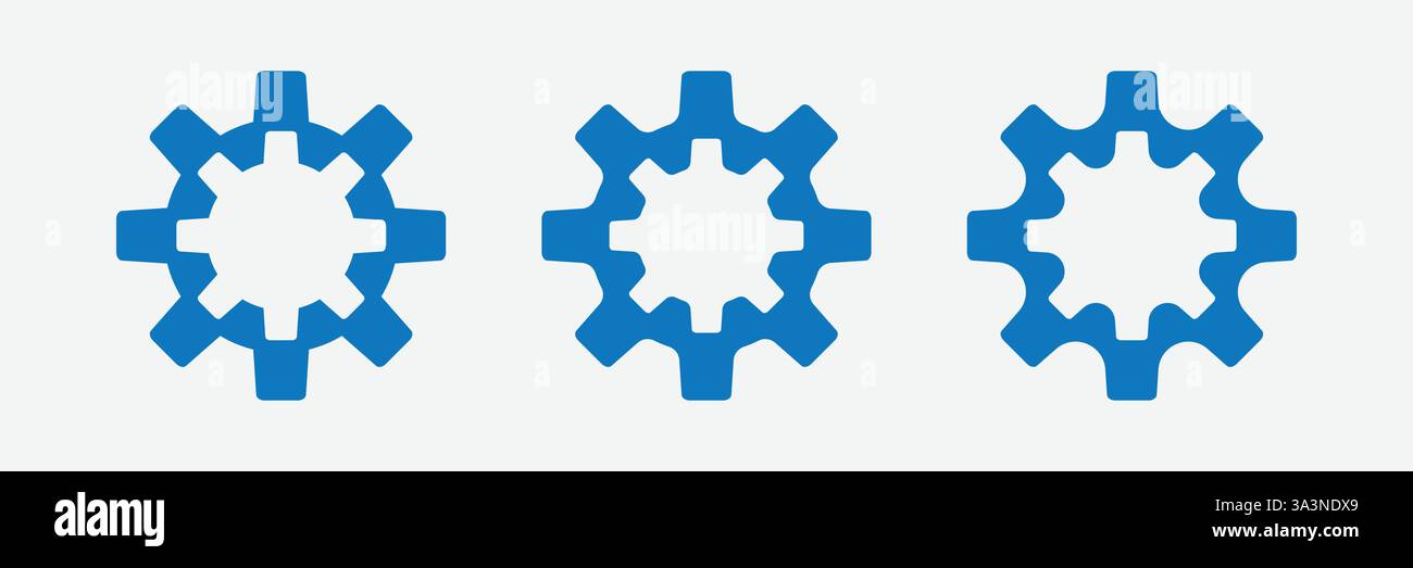 Zahnradeinstellung Symbol Zahnrad Zahnrad Symbol Technik Industrie Maschine Mechanische Industrie Werkzeug Maschinen Grafik Vektor Illustration Form Stock Vektor