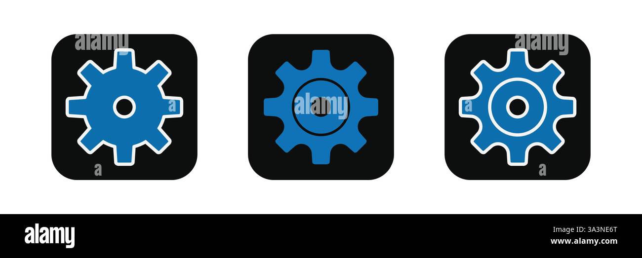 Symbol für Zahnradeinstellung Vektorzeichen Stock Vektor