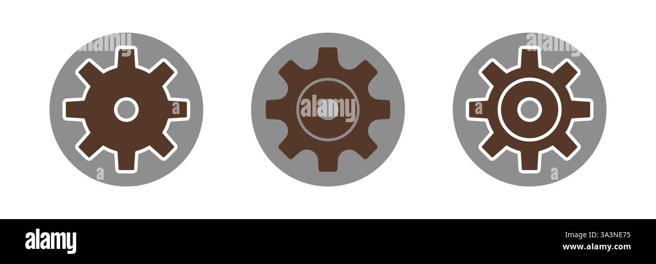 Symbol für Zahnradeinstellung Vektorzeichen Stock Vektor