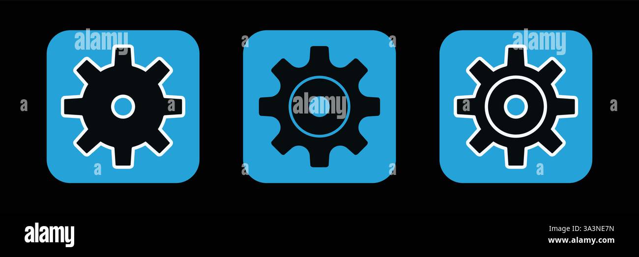 Symbol für Zahnradeinstellung Vektorzeichen Stock Vektor