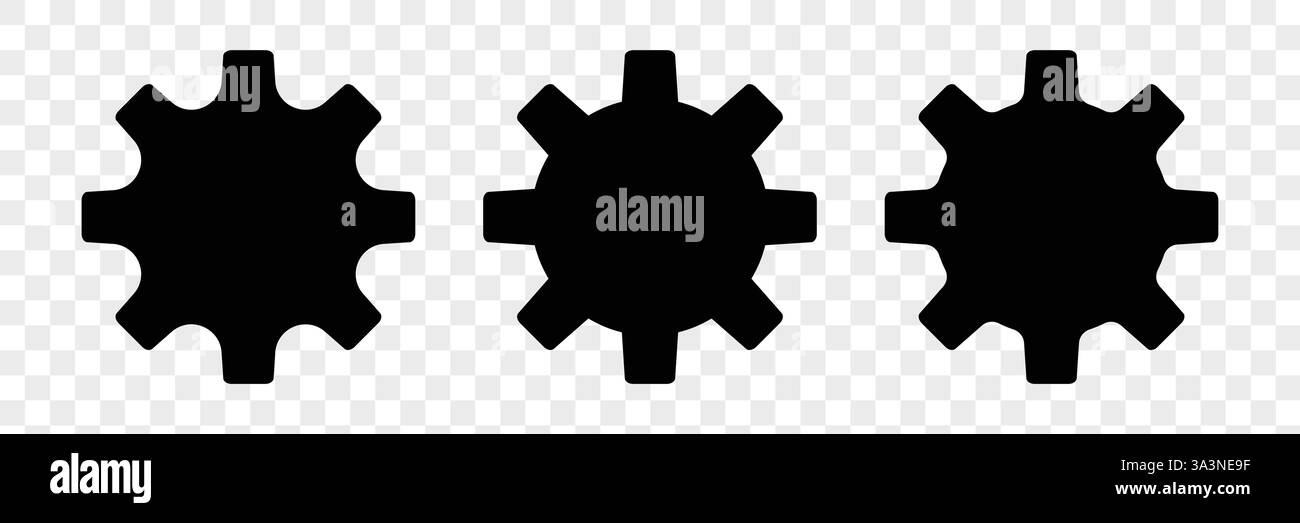 Symbol für Zahnradeinstellung Vektorzeichen Stock Vektor