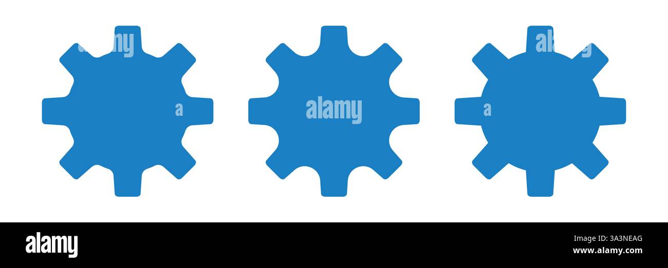 Symbolvektor Wird Festgelegt. Symbol Für Die Cog-Einstellungen Stock Vektor