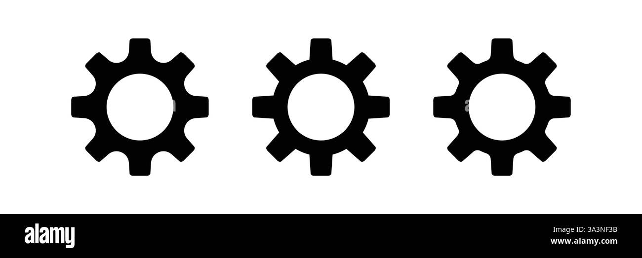 Symbol für Zahnradeinstellung Vektorzeichen Stock Vektor