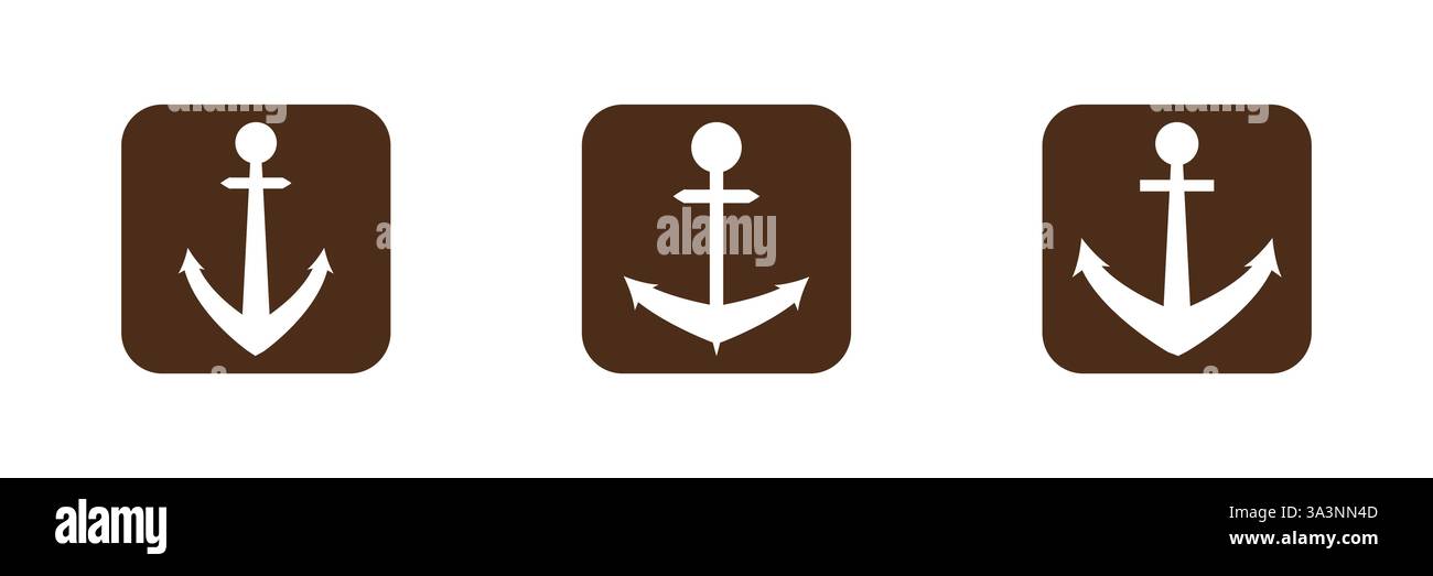 Anker-Symbol. Marine Anker Vektor flach Stock Vektor