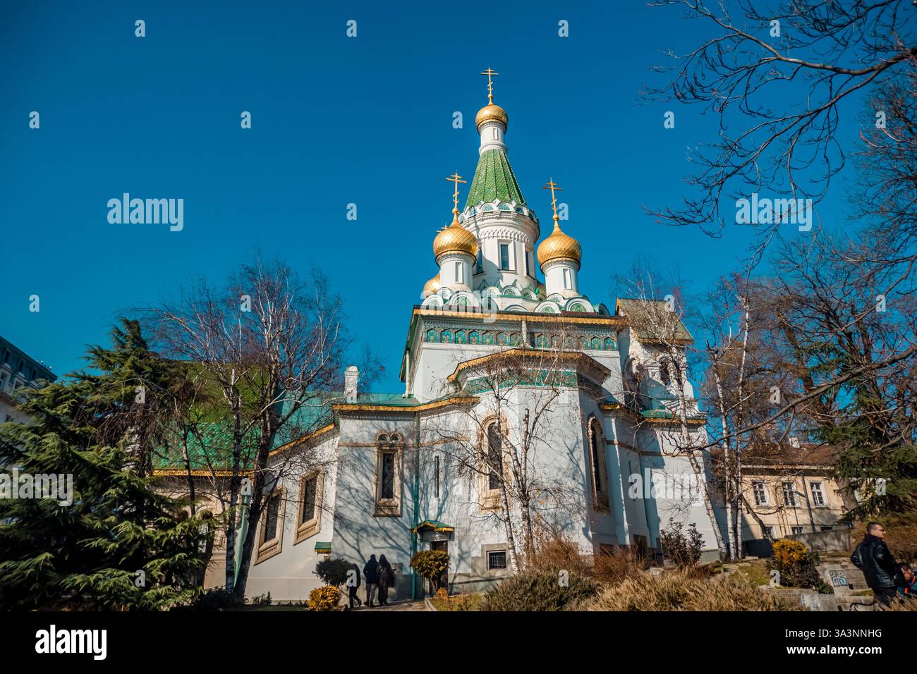 Die russische Kirche des Heiligen Nikolaus des Wundermachers in Sofia, Bulgarien Stockfoto