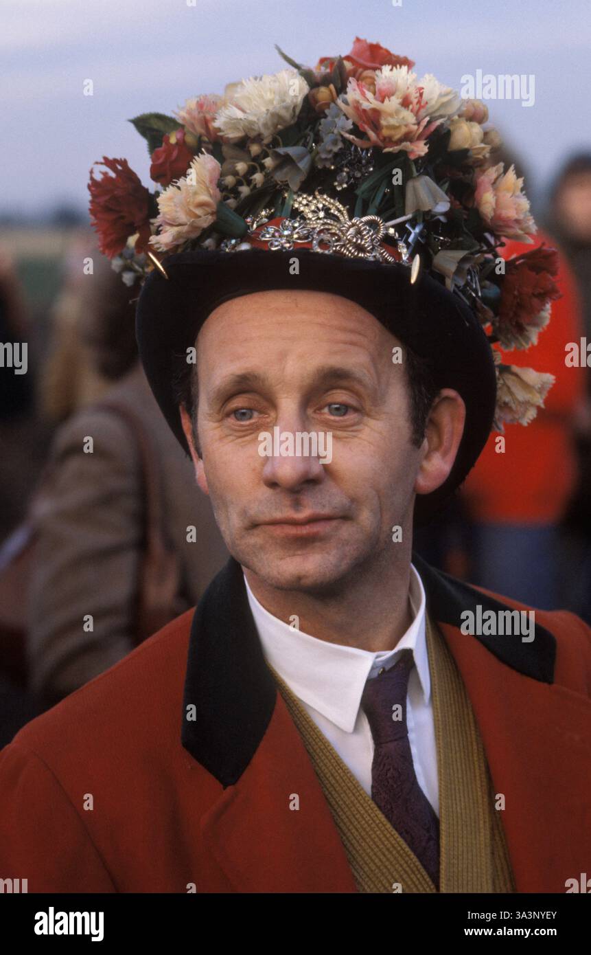 The Lord spielte Stan Boor beim Haxey Hood Game. North Lincolnshire England Januar um 1975 UK 1970s HOMER SYKES Stockfoto