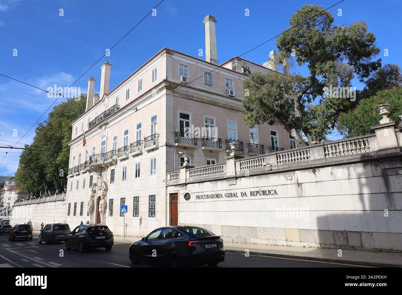 Hauptsitz des Generalstaatsanwalts der Republik, Außenansicht, Lissabon, Portugal Stockfoto