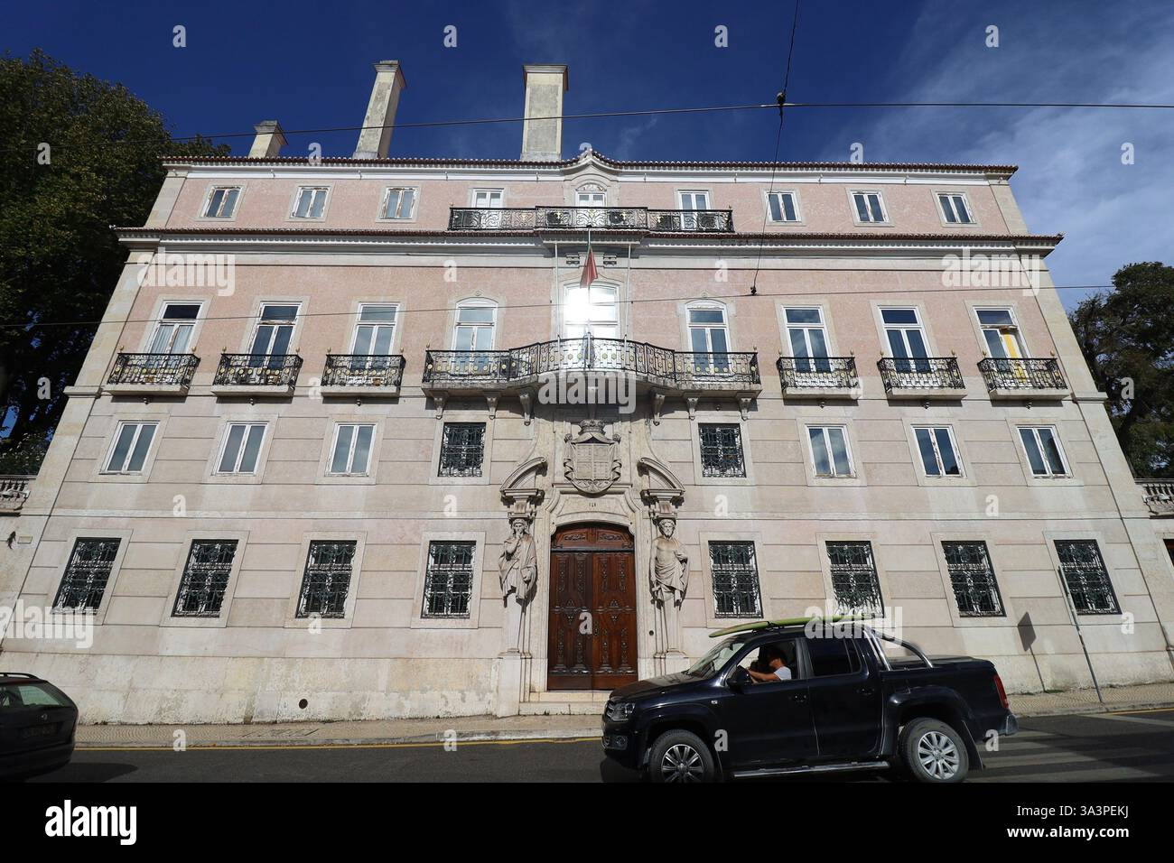 Hauptsitz des Generalstaatsanwalts der Republik, Außenansicht, Lissabon, Portugal Stockfoto