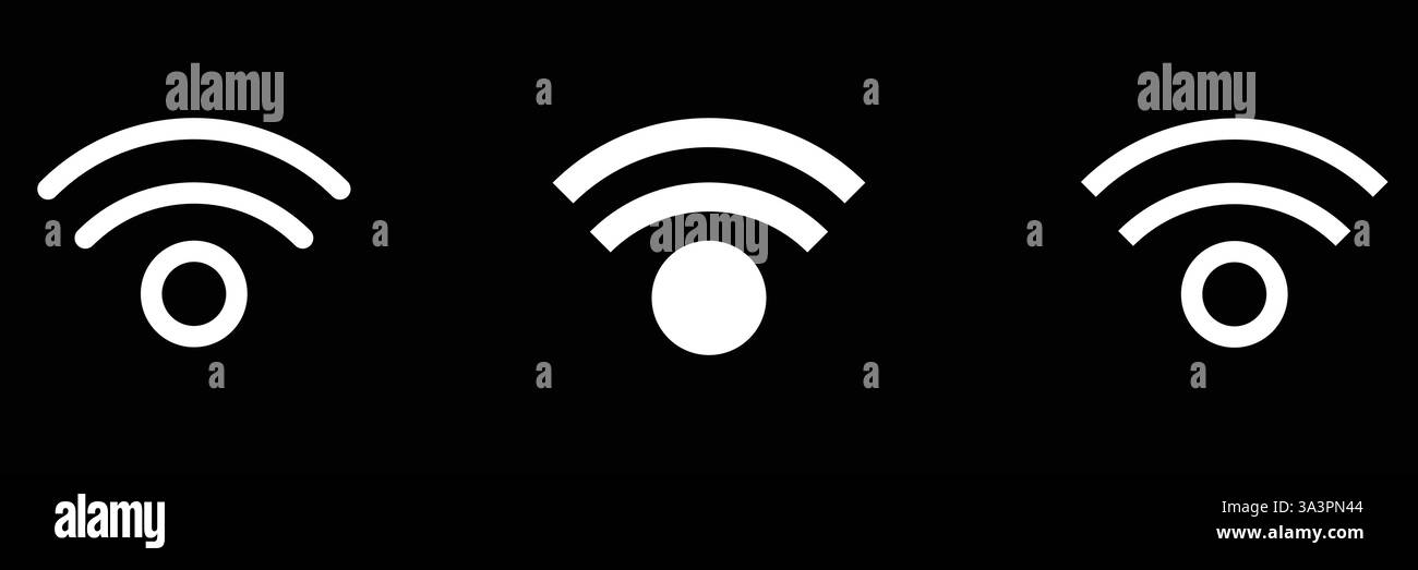 Einfache Antenne mit Funkwellen vektor Symbol Stock Vektor