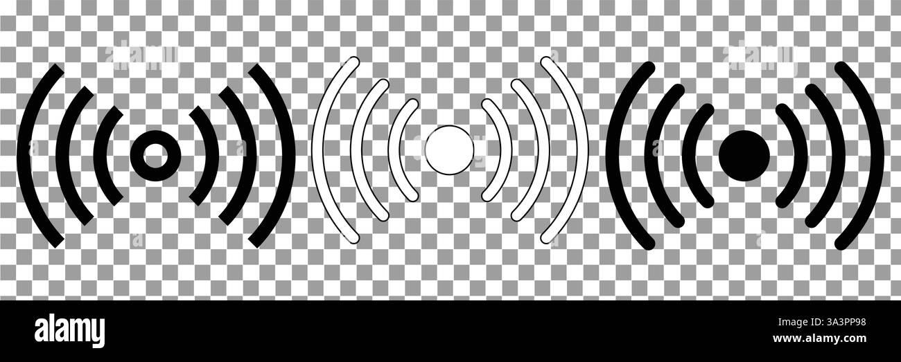 Radio Antenne Symbol. Thin Line Design. Vector Illustration. Stock Vektor