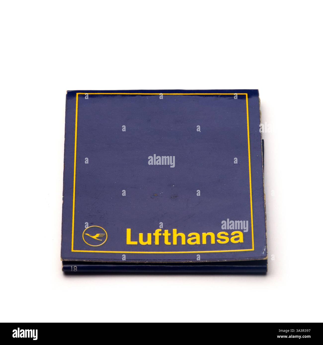 Lufthansa 1960er Streichholzschachtel. Stockfoto
