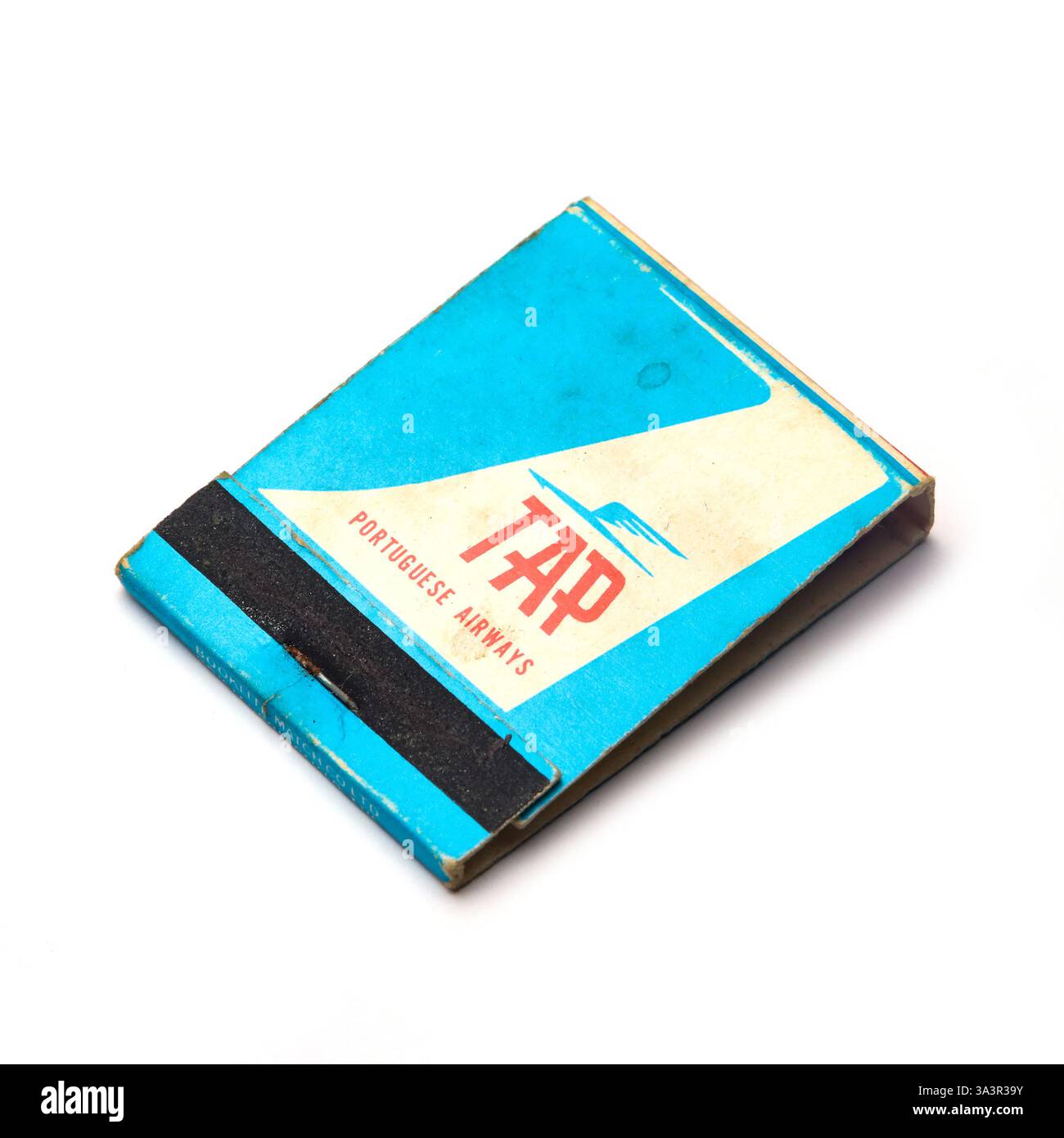 Streichholzschachtel aus den 1960er Jahren. Stockfoto