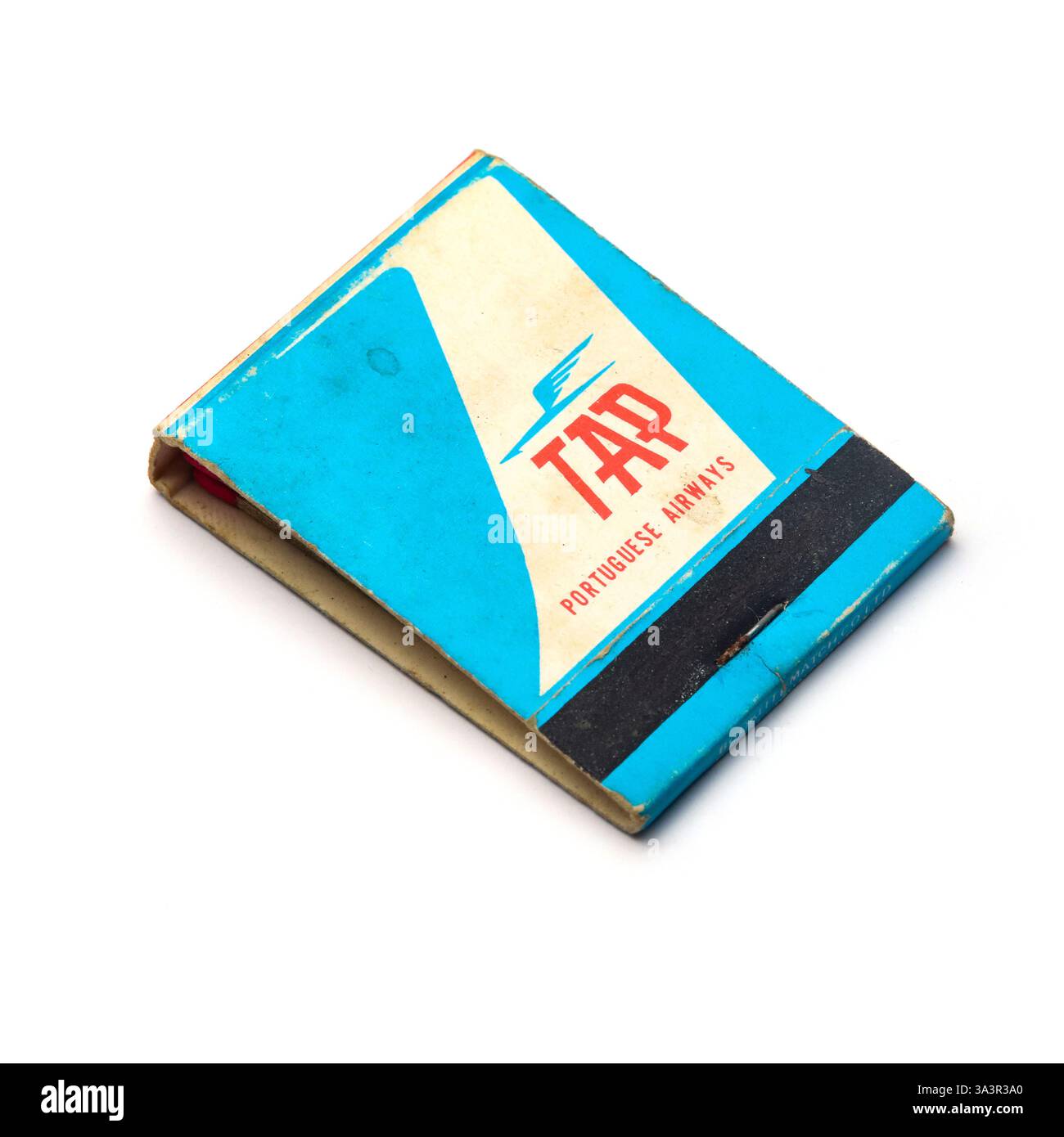 Streichholzschachtel aus den 1960er Jahren. Stockfoto