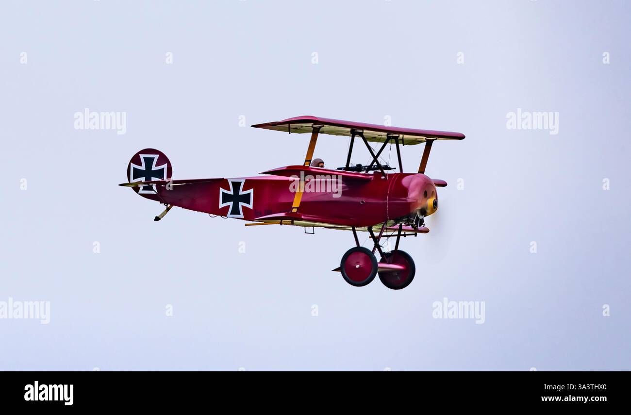 Fokker DR1 Triplane. Stockfoto