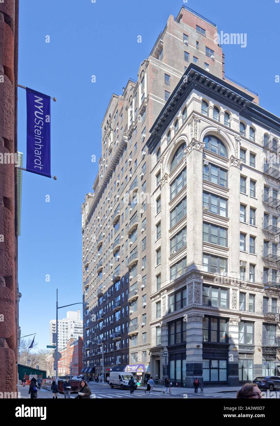 Die Abteilung für Anthropologie der New York University befindet sich in Rufus D. Smith Hall, 25 Waverly Place. Stockfoto