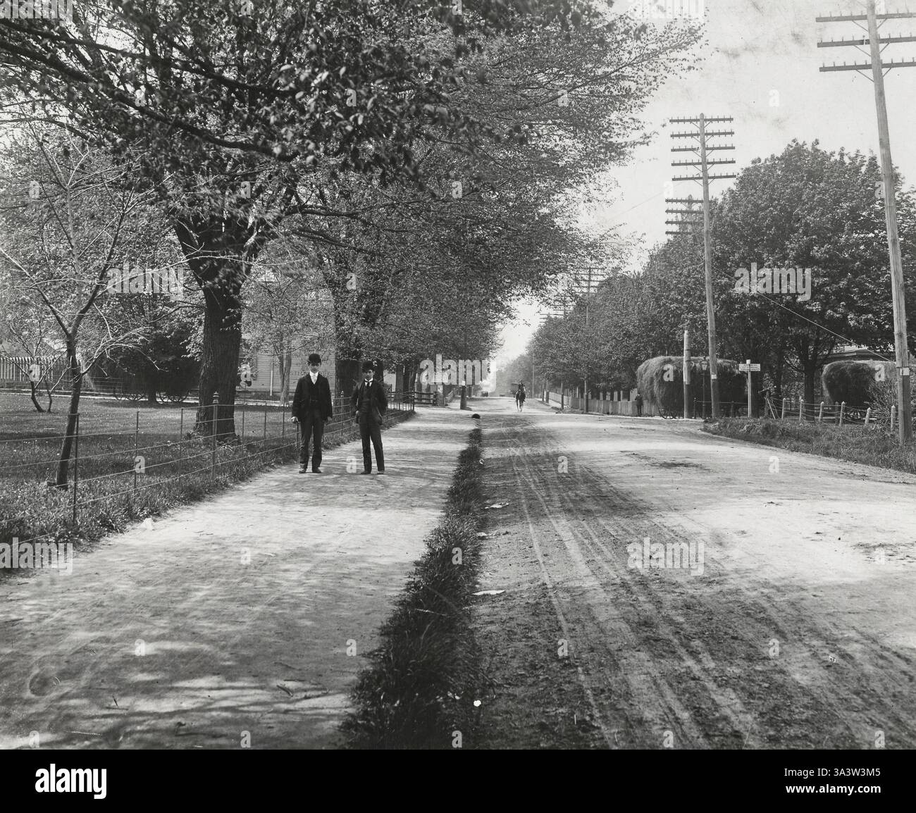 First Road Macadamized in den Vereinigten Staaten um 1896, Lancaster Pike, 1896 Stockfoto